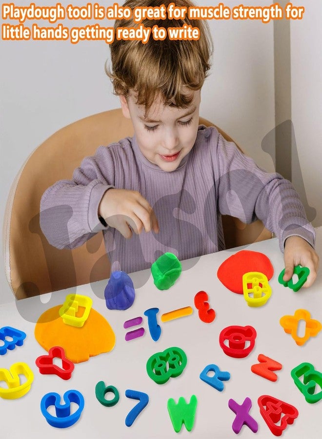 Jasol Play Dough Clay Tool Set with Alphabet, Number Cutters, 40 Pieces, Learning Letters and Numbers - Image 5